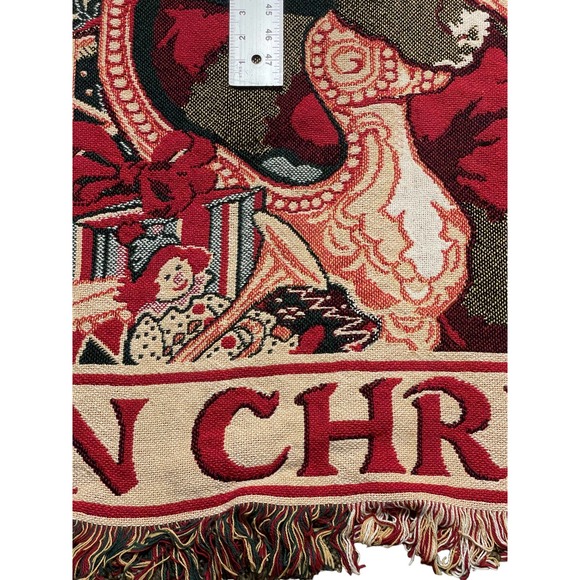 Christmas Throw Woven Blanket Santa Tapestry We Believe In Christmas Nice 68x46 - Picture 6 of 6